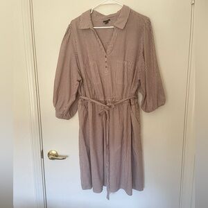 Torrid Striped 3/4 Sleeve Dress
